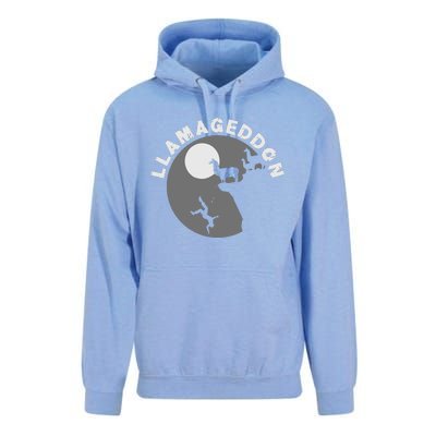 Funny Llamageddon For Llama Barnyard Lovers Unisex Surf Hoodie