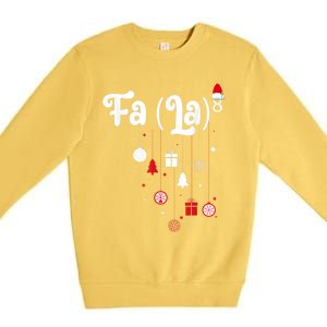 Fa (La)8 Funny Christmas Santa Fa La Math Premium Crewneck Sweatshirt