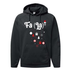 Fa (La)8 Funny Christmas Santa Fa La Math Performance Fleece Hoodie