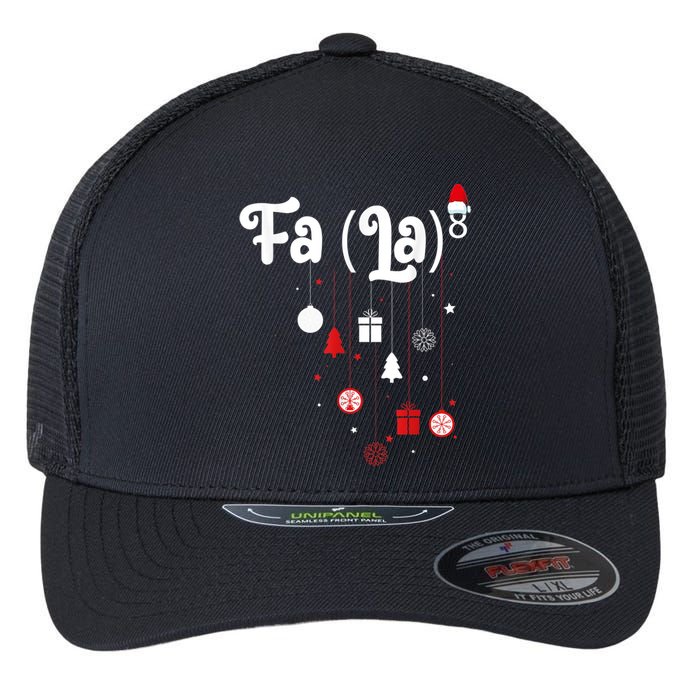 Fa (La)8 Funny Christmas Santa Fa La Math Flexfit Unipanel Trucker Cap