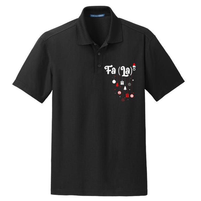 Fa (La)8 Funny Christmas Santa Fa La Math Dry Zone Grid Polo