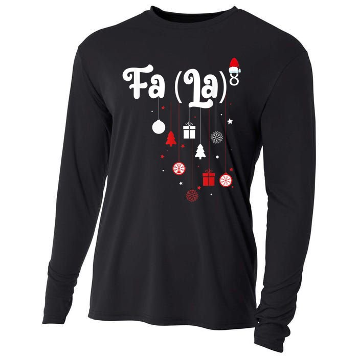 Fa (La)8 Funny Christmas Santa Fa La Math Cooling Performance Long Sleeve Crew