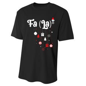 Fa (La)8 Funny Christmas Santa Fa La Math Performance Sprint T-Shirt