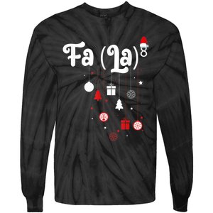 Fa (La)8 Funny Christmas Santa Fa La Math Tie-Dye Long Sleeve Shirt