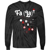 Fa (La)8 Funny Christmas Santa Fa La Math Tie-Dye Long Sleeve Shirt