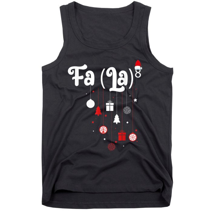 Fa (La)8 Funny Christmas Santa Fa La Math Tank Top