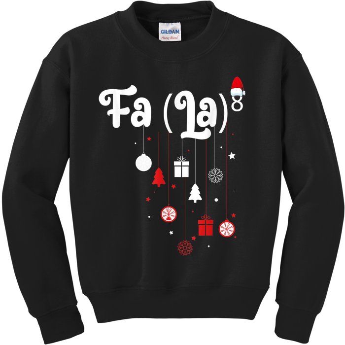 Fa (La)8 Funny Christmas Santa Fa La Math Kids Sweatshirt