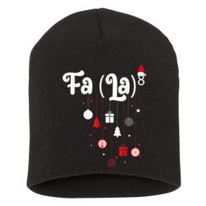 Fa (La)8 Funny Christmas Santa Fa La Math Short Acrylic Beanie