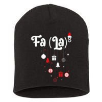 Fa (La)8 Funny Christmas Santa Fa La Math Short Acrylic Beanie