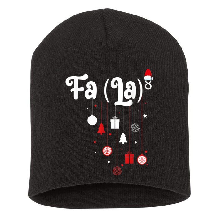 Fa (La)8 Funny Christmas Santa Fa La Math Short Acrylic Beanie