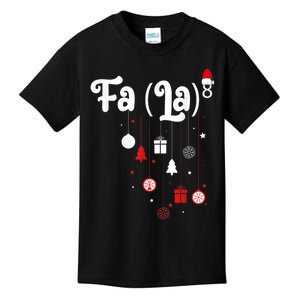 Fa (La)8 Funny Christmas Santa Fa La Math Kids T-Shirt