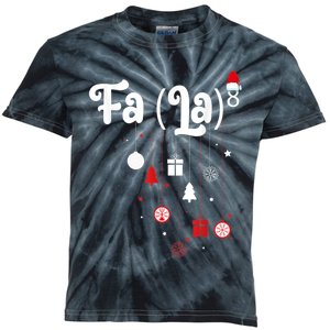 Fa (La)8 Funny Christmas Santa Fa La Math Kids Tie-Dye T-Shirt