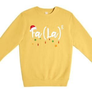 Fa (La)8 Funny Christmas Santa Fa La Math Premium Crewneck Sweatshirt