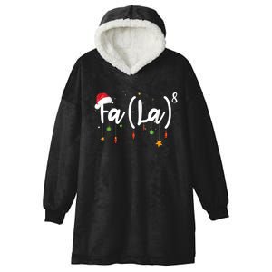 Fa (La)8 Funny Christmas Santa Fa La Math Hooded Wearable Blanket