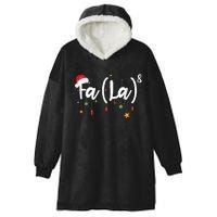 Fa (La)8 Funny Christmas Santa Fa La Math Hooded Wearable Blanket