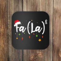 Fa (La)8 Funny Christmas Santa Fa La Math Coaster