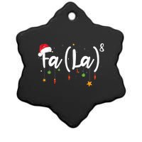 Fa (La)8 Funny Christmas Santa Fa La Math Ceramic Star Ornament