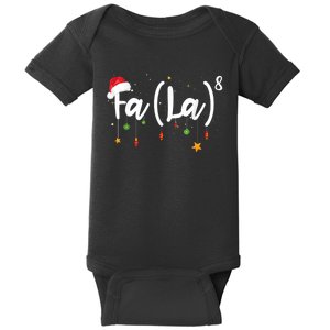 Fa (La)8 Funny Christmas Santa Fa La Math Baby Bodysuit