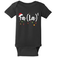 Fa (La)8 Funny Christmas Santa Fa La Math Baby Bodysuit