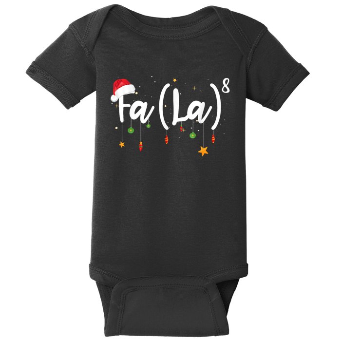 Fa (La)8 Funny Christmas Santa Fa La Math Baby Bodysuit