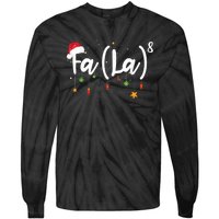 Fa (La)8 Funny Christmas Santa Fa La Math Tie-Dye Long Sleeve Shirt