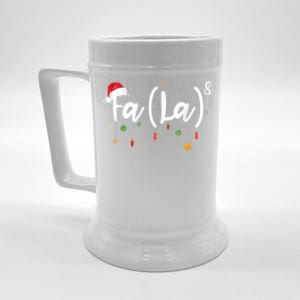 Fa (La)8 Funny Christmas Santa Fa La Math Beer Stein