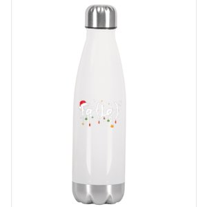 Fa (La)8 Funny Christmas Santa Fa La Math Stainless Steel Insulated Water Bottle