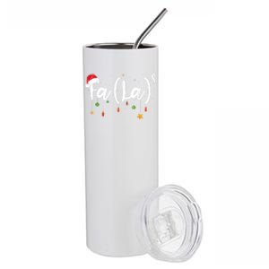 Fa (La)8 Funny Christmas Santa Fa La Math Stainless Steel Tumbler