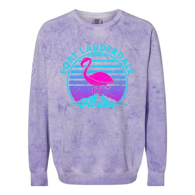 Fort Lauderdale Florida Colorblast Crewneck Sweatshirt