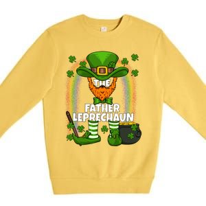 Father Leprechaun Family Matching St Patricks Day Party Gift Premium Crewneck Sweatshirt