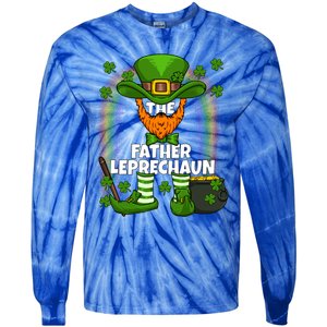 Father Leprechaun Family Matching St Patricks Day Party Gift Tie-Dye Long Sleeve Shirt