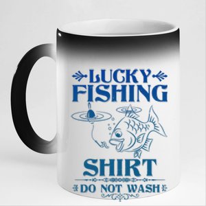 Funny Lucky Fishing Do Not Wash Fishing Fan 11oz Black Color Changing Mug