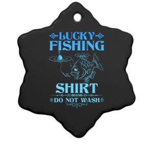 Funny Lucky Fishing Do Not Wash Fishing Fan Ceramic Star Ornament