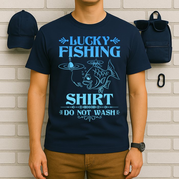 Funny Lucky Fishing Do Not Wash Fishing Fan T-Shirt