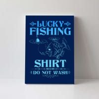 Funny Lucky Fishing Do Not Wash Fishing Fan Canvas