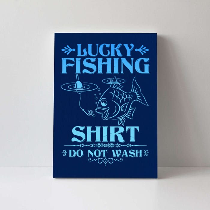 Funny Lucky Fishing Do Not Wash Fishing Fan Canvas