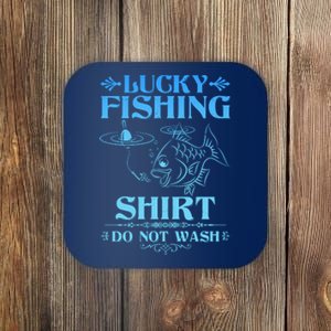 Funny Lucky Fishing Do Not Wash Fishing Fan Coaster