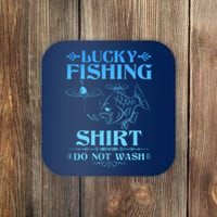 Funny Lucky Fishing Do Not Wash Fishing Fan Coaster