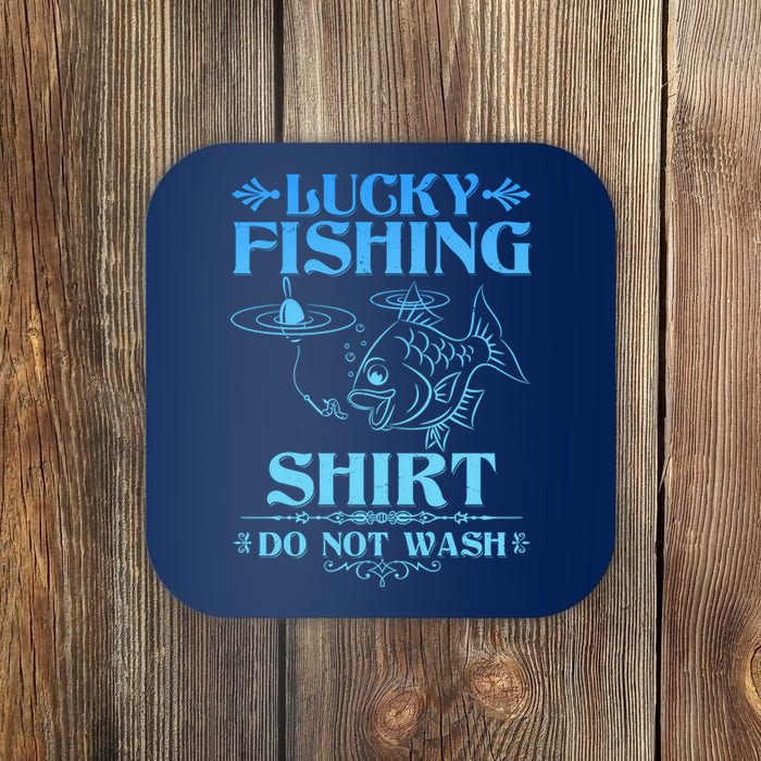 Funny Lucky Fishing Do Not Wash Fishing Fan Coaster