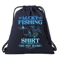 Funny Lucky Fishing Do Not Wash Fishing Fan Drawstring Bag