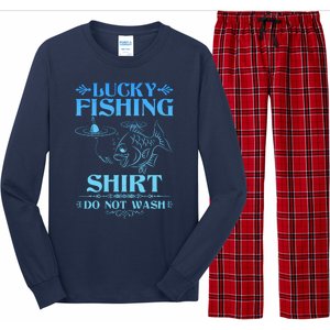 Funny Lucky Fishing Do Not Wash Fishing Fan Long Sleeve Pajama Set