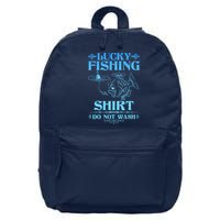 Funny Lucky Fishing Do Not Wash Fishing Fan 16 in Basic Backpack
