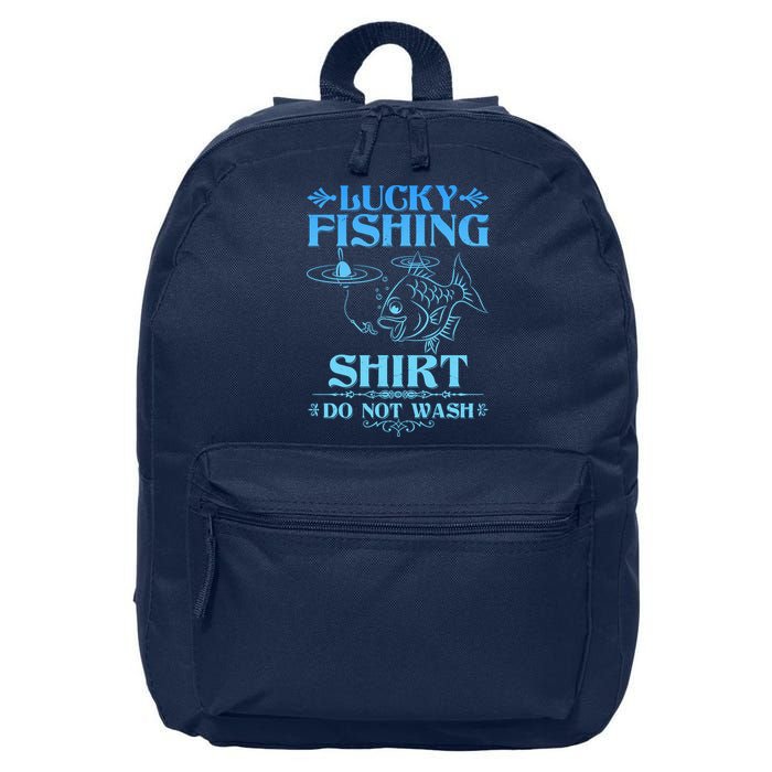 Funny Lucky Fishing Do Not Wash Fishing Fan 16 in Basic Backpack