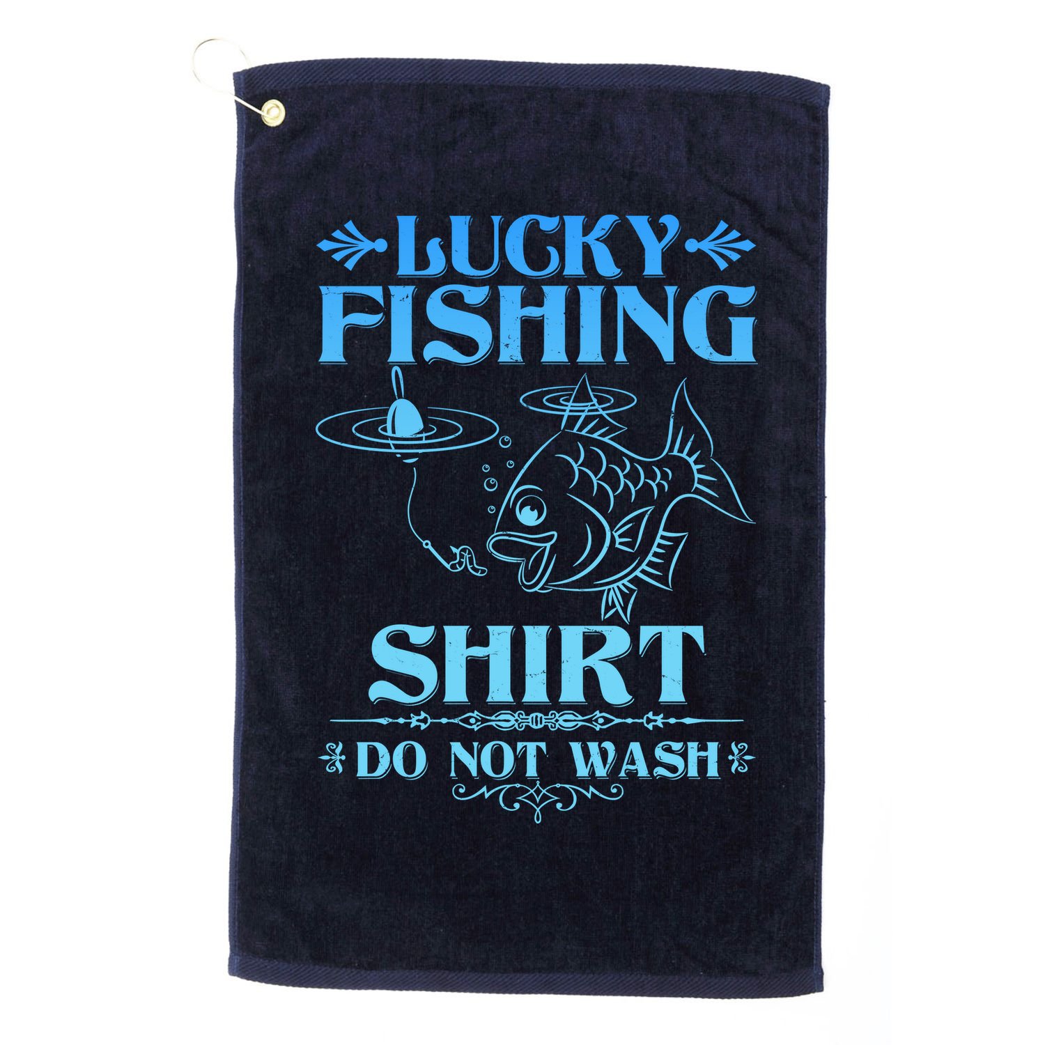 Funny Lucky Fishing Do Not Wash Fishing Fan Golf Towel