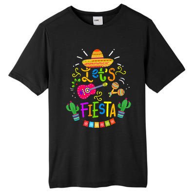 Funny Let's Fiesta Cinco De Mayo Mexican Guitar Cactus Tall Fusion ChromaSoft Performance T-Shirt