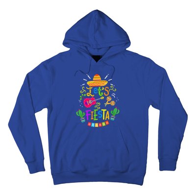 Funny Let's Fiesta Cinco De Mayo Mexican Guitar Cactus Hoodie