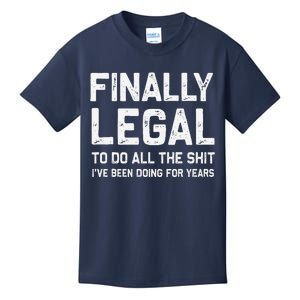 Finally Legal Funny 21st Birthday Gift Kids T-Shirt