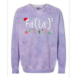 FA (LA)8 Funny Christmas Santa Fa La Math Teacher Colorblast Crewneck Sweatshirt