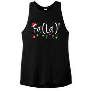 FA (LA)8 Funny Christmas Santa Fa La Math Teacher Ladies PosiCharge Tri-Blend Wicking Tank