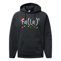 FA (LA)8 Funny Christmas Santa Fa La Math Teacher Performance Fleece Hoodie